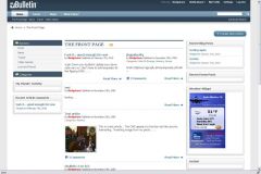 CMS front page with vBulletin 4 default style.